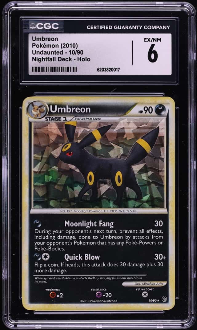 2010 Pokemon HeartGold & SoulSIlver Undaunted Nightfall Deck Holo Umbreon #10 CGC 6 EXMT