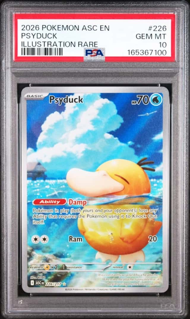 2026 POKEMON ASC EN-ASCENDED HEROES ILLUSTRATION RARE #226 PSYDUCK PSA 10