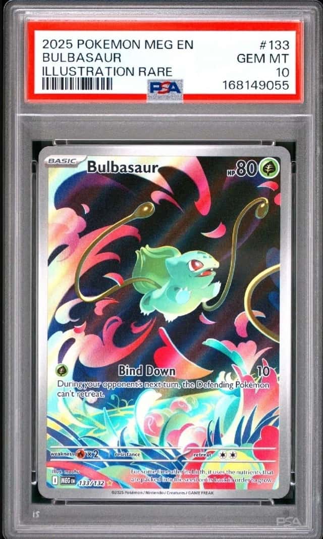 2025 POKEMON MEG EN-MEGA EVOLUTION ILLUSTRATION RARE #133 BULBASAUR PSA 10