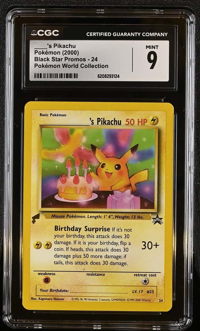 HAPPY BIRTHDAY PIKACHU 2000 POKEMON BLACK STAR PROMOS 24 PROMO CGC 9 Q7285