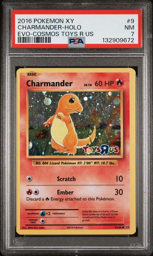 2016 POKEMON XY EVO TOYS R US PROMO #9/108 CHARMANDER HOLO PSA 7
