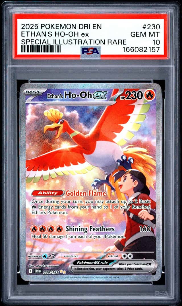 Pokemon 2025 Ethan's Ho-Oh ex 230/182 SIR Destined Rivals GEM MINT PSA 10