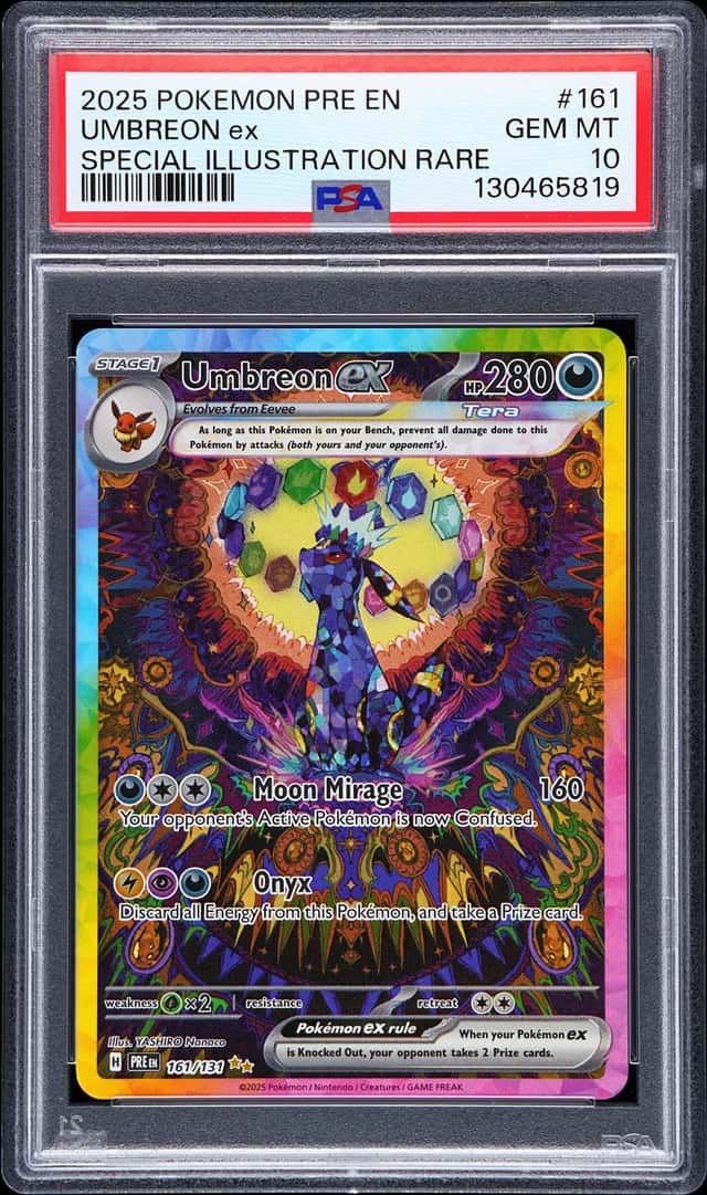 Pokemon Umbreon ex Prismatic Evolutions SIR Holo EN #161/131 PSA 10