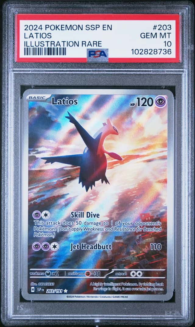 Latios PSA 10 Surging Sparks 203/191 Illustration Rare 2024 Pokemon TCG
