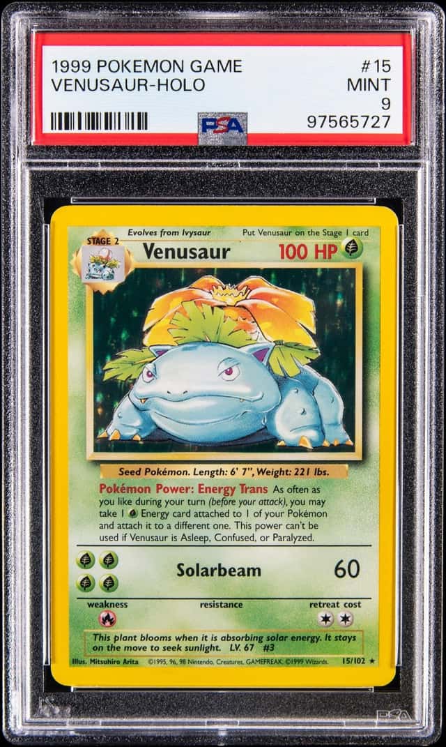 1999 Pokemon Base Set Holo #15 Venusaur - PSA MINT 9