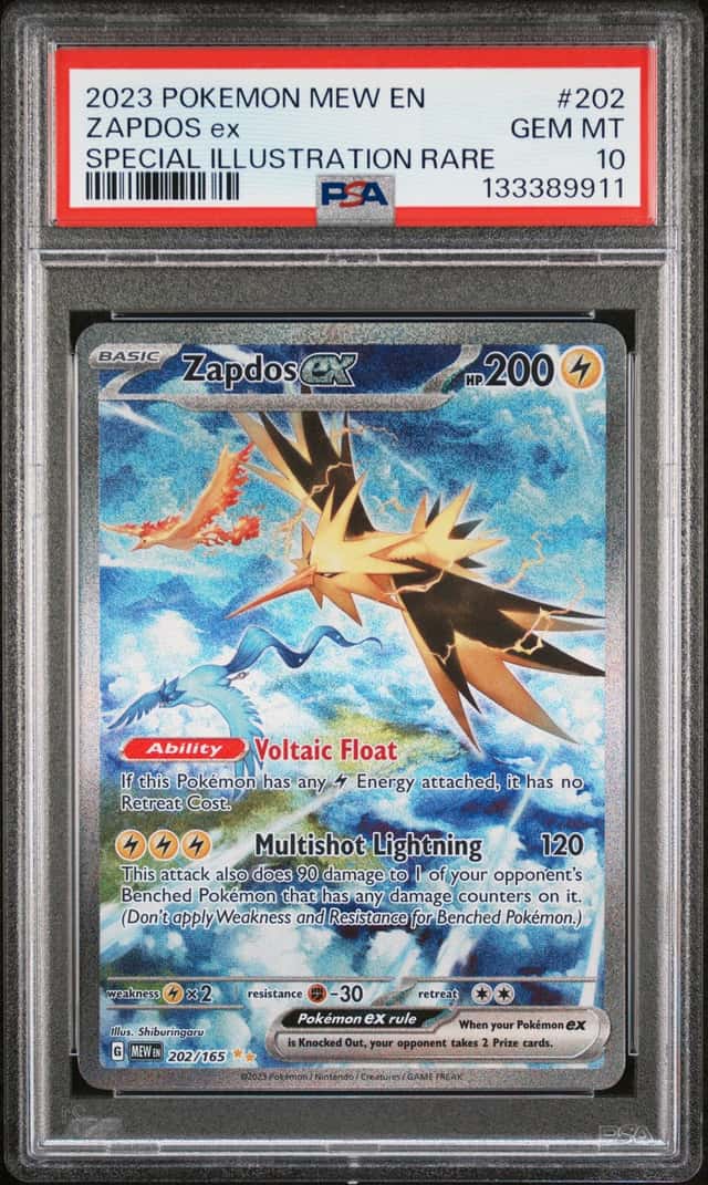 2023 Pokemon Mew Special Illustration Rare Zapdos Ex #202