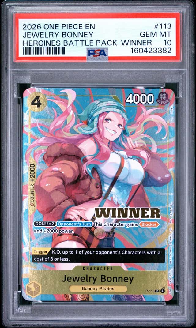 2026 ONE PIECE HEROINES BATTLE PACK WINNER #113 JEWELRY BONNEY PSA 10