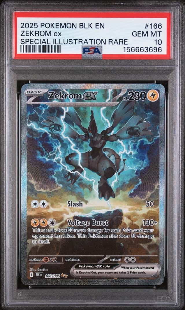 2025 Pokemon BLK EN Special Illustration Rare #166 Zekrom ex PSA 10 GEM MINT