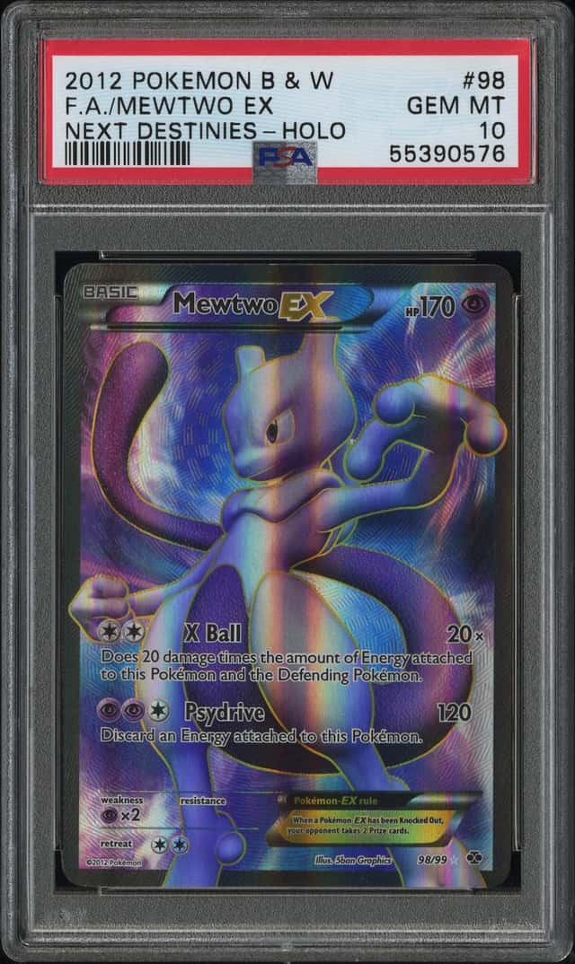 Pokemon Mewtwo Black & White EX Next Destinies Full Art #98 PSA 10 Gem Mint