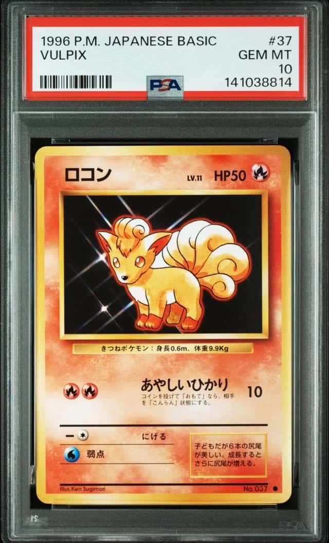 Pokemon Vulpix Basic Base Set 37 Japanese PSA 10 Gem Mint