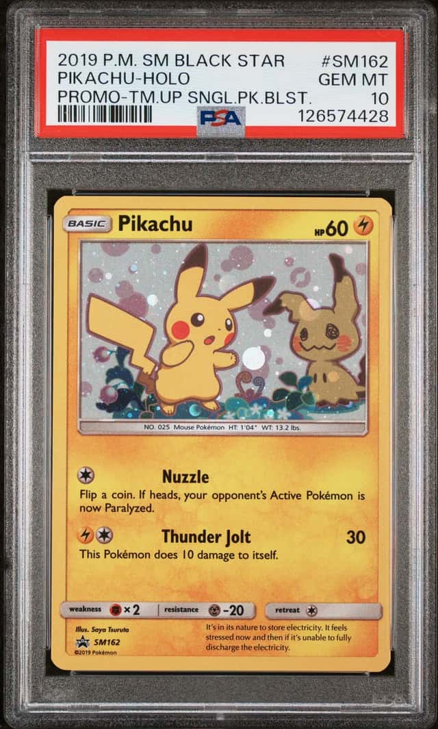 Pokemon Pikachu Holo Sm Black Star Promo SM162/181 Team Up Blisters PSA 10