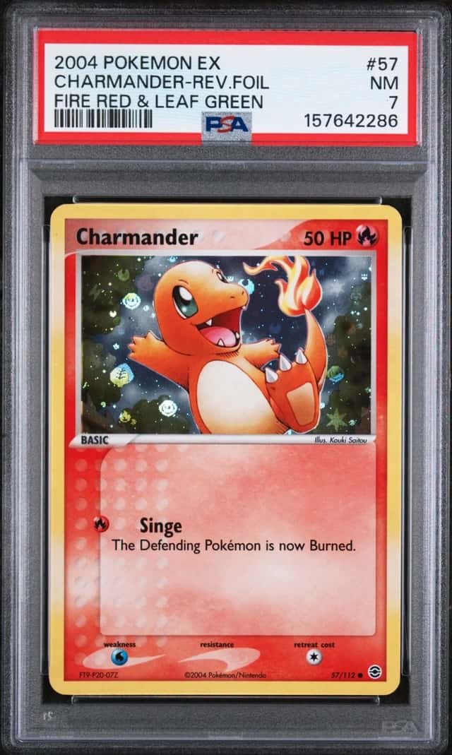 Pokemon Charmander Reverse Holo Fire Red & Leaf Green 57 PSA 7