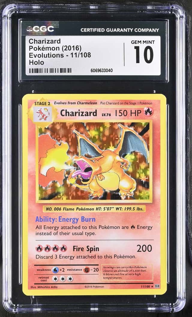 Pokemon Charizard XY Evolutions 11/108 Holo CGC 10 Gem Mint