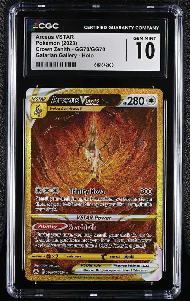 Pokemon Arceus Vstar Crown Zenith GG70/GG70 Galarian Gallery Secret Rare CGC 10