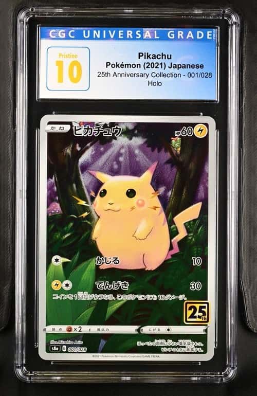 Pikachu 001/028 Japanese 25th Anniversary Collection Holo CGC Pristine 10