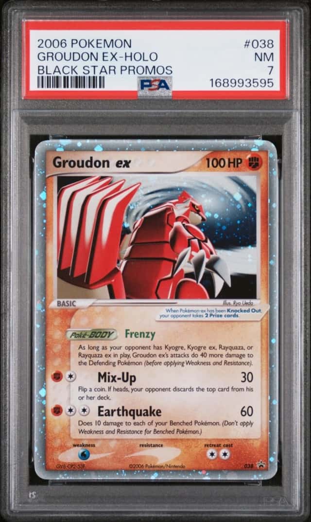 2006 POKEMON BLACK STAR PROMOS #038 GROUDON EX-HOLO PSA 7