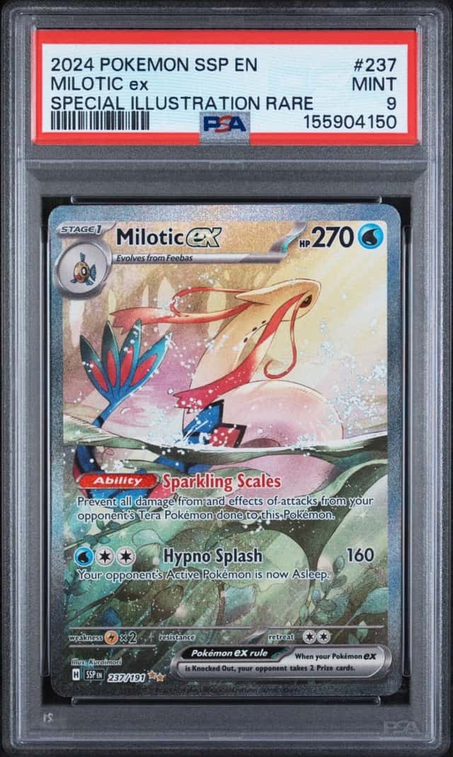 2024 POKEMON SURGING SPARKS SPECIAL ILLUSTRATION RARE #237 MILOTIC EX PSA 9