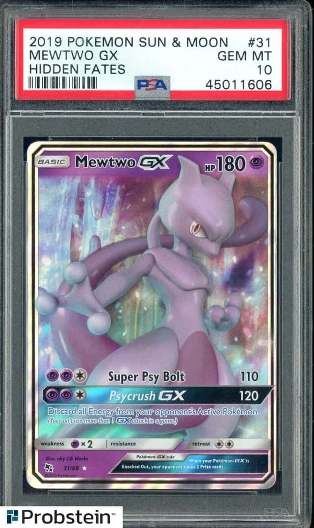 2019 Pokemon Sun & Moon Hidden Fates #31 Mewtwo GX PSA 10 GEM MINT