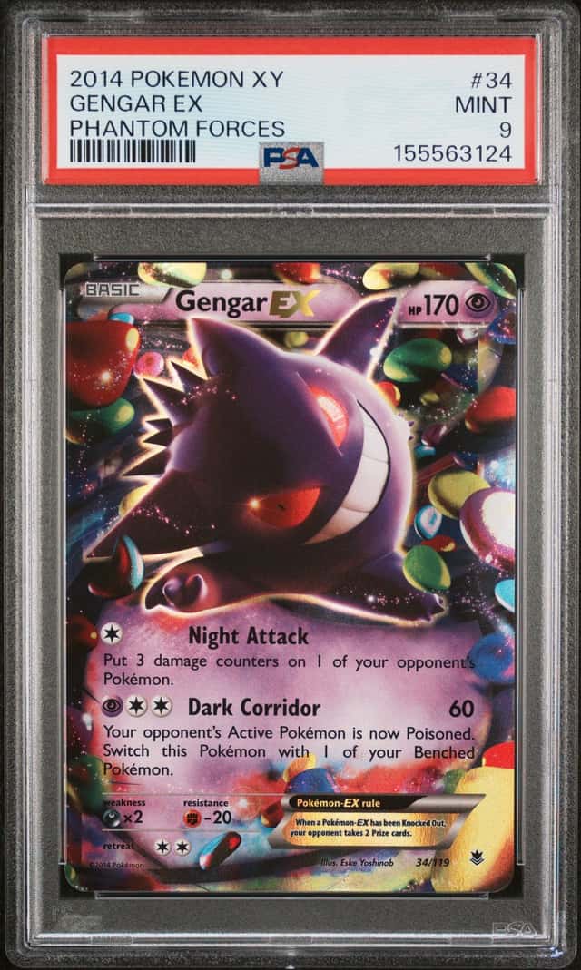 155563124 Gengar EX 2014 Pokemon XY Phantom Forces #034 PSA 9