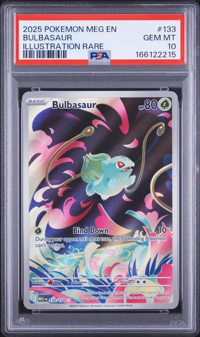 2025 POKEMON MEG EN-MEGA EVOLUTION ILLUSTRATION RARE #133 BULBASAUR PSA 10