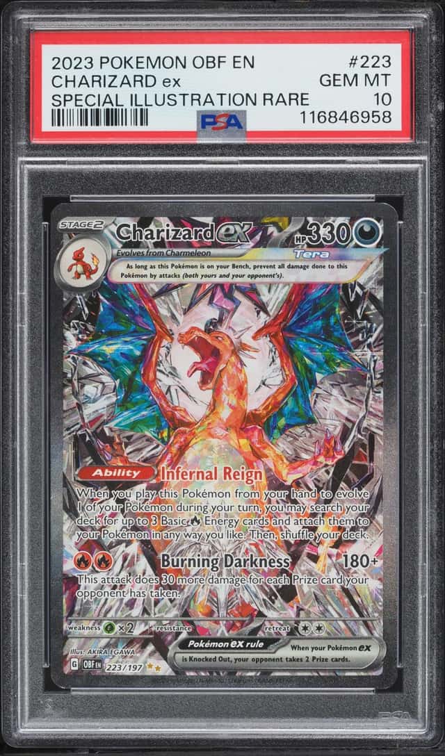 2023 Pokemon Scarlet & Violet Obsidian Flames SIR Charizard EX #223 PSA 10 GEM MINT
