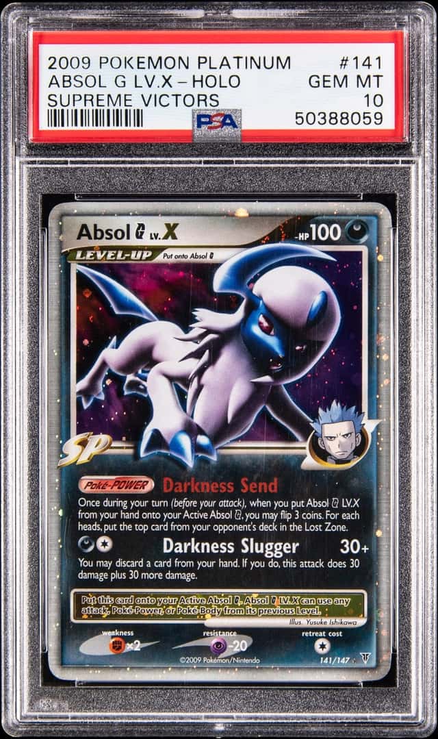2009 Pokemon Platinum Supreme Victors Holo #141 Absol G Lv. X - PSA GEM MT 10