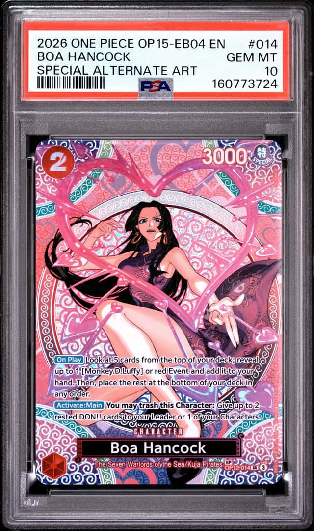 2026 One Piece OP15-EB04 EN Special Alt Art #014 Boa Hancock PSA 10 GEM MINT
