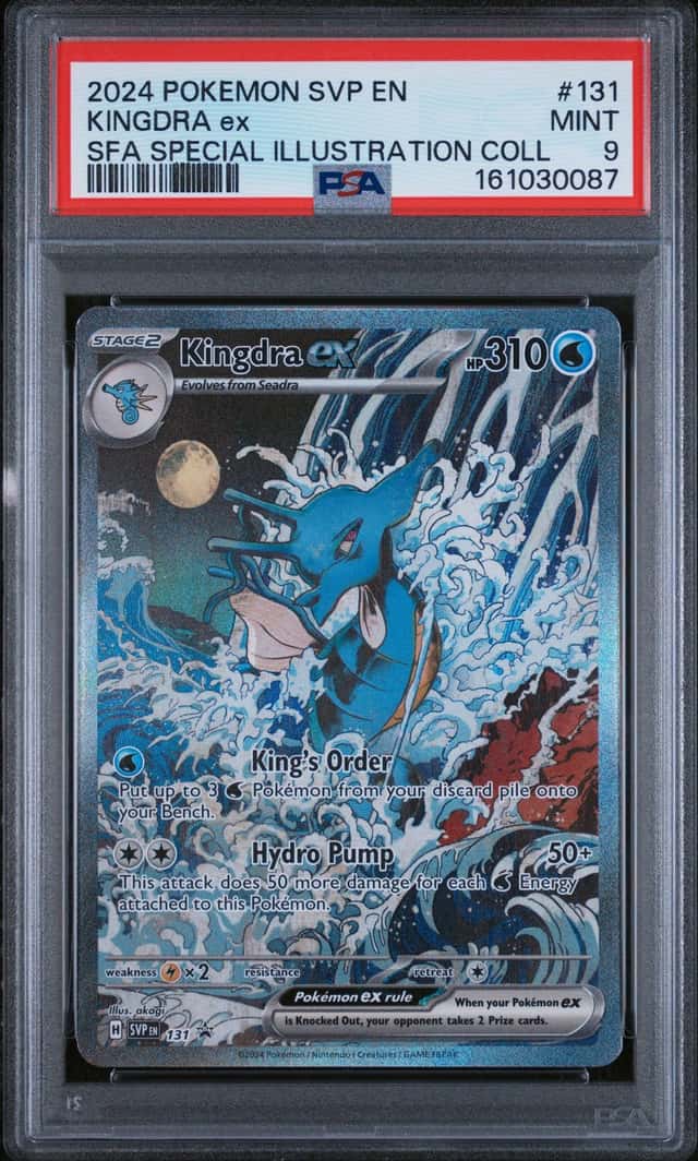 KINGDRA 2024 POKEMON SVP BLACK STAR PROMO 131 PROMO FULL ART PSA 9 Q2403