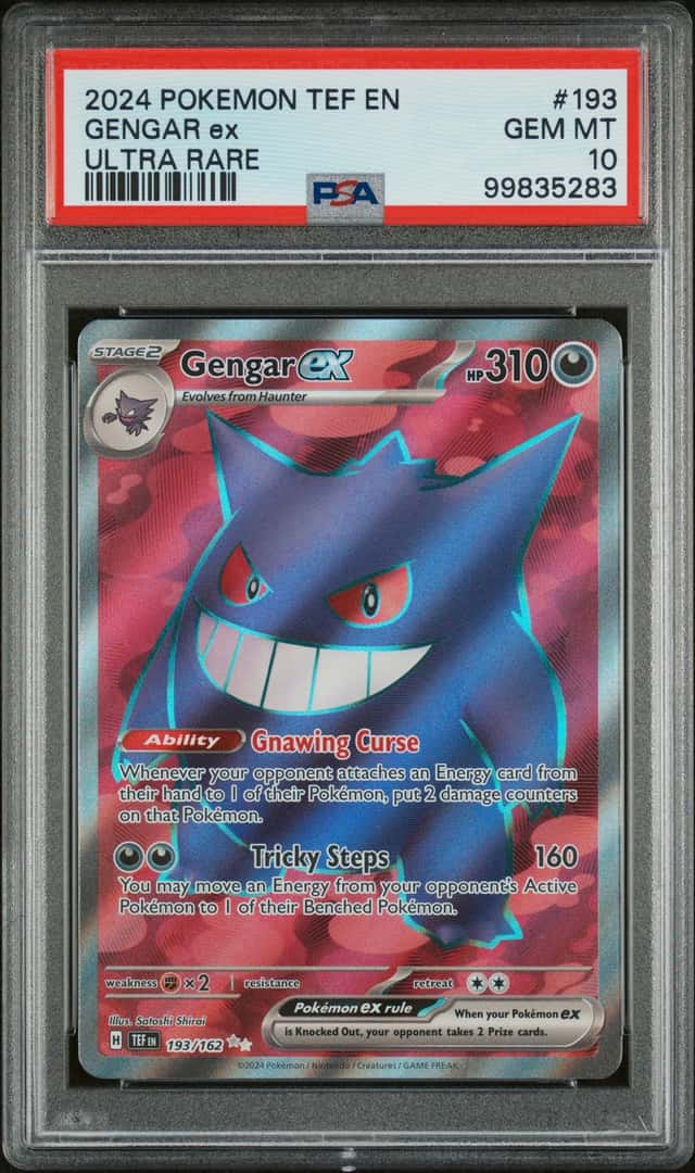 Pokemon Gengar EX Temporal Forces 193/162 Ultra Rare PSA 10 Gem Mint