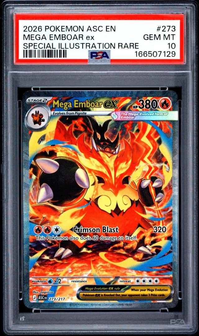 2026 POKEMON ASC SPECIAL ILLUSTRATION RARE #273 MEGA EMBOAR EX PSA 10