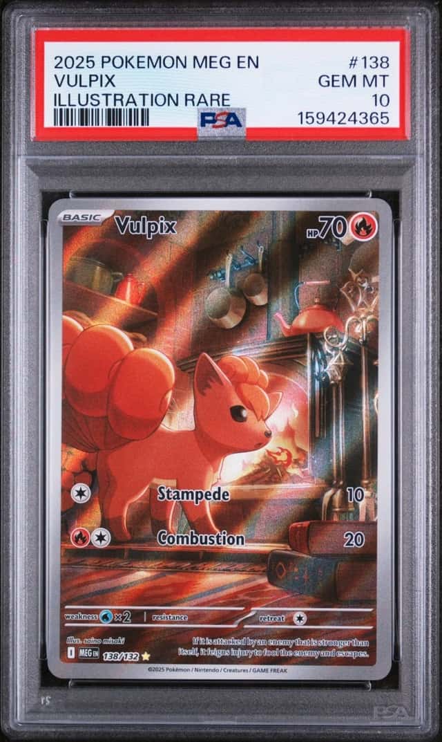 2025 POKEMON MEG EN-MEGA EVOLUTION ILLUSTRATION RARE #138 VULPIX PSA 10