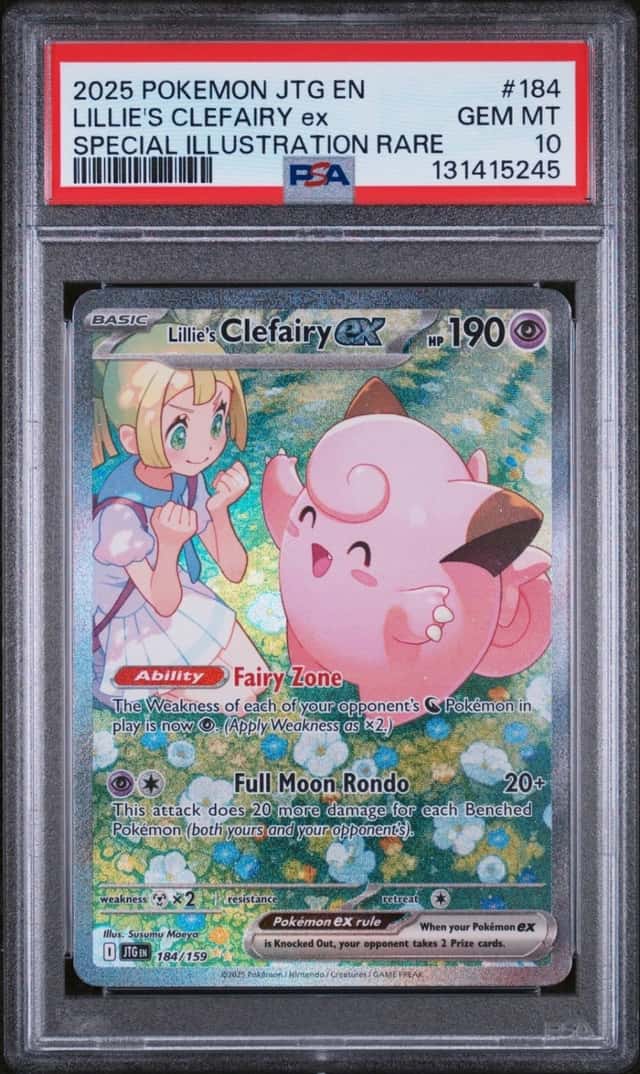 2025 POKEMON LILLIE'S CLEFAIRY ex SPEC ILLUS RARE JOURNEY TOGETHER #184 PSA 10