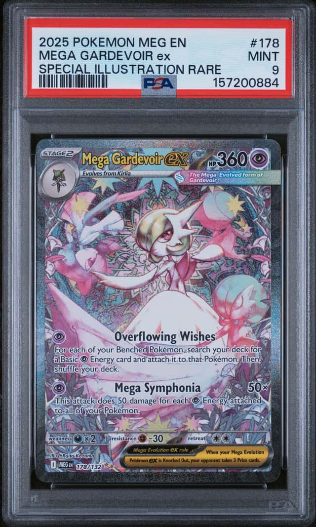 2025 POKEMON MEGA EVOLUTION #178 MEGA GARDEVOIR EX SPEC. ILLUSTRATION RARE PSA 9