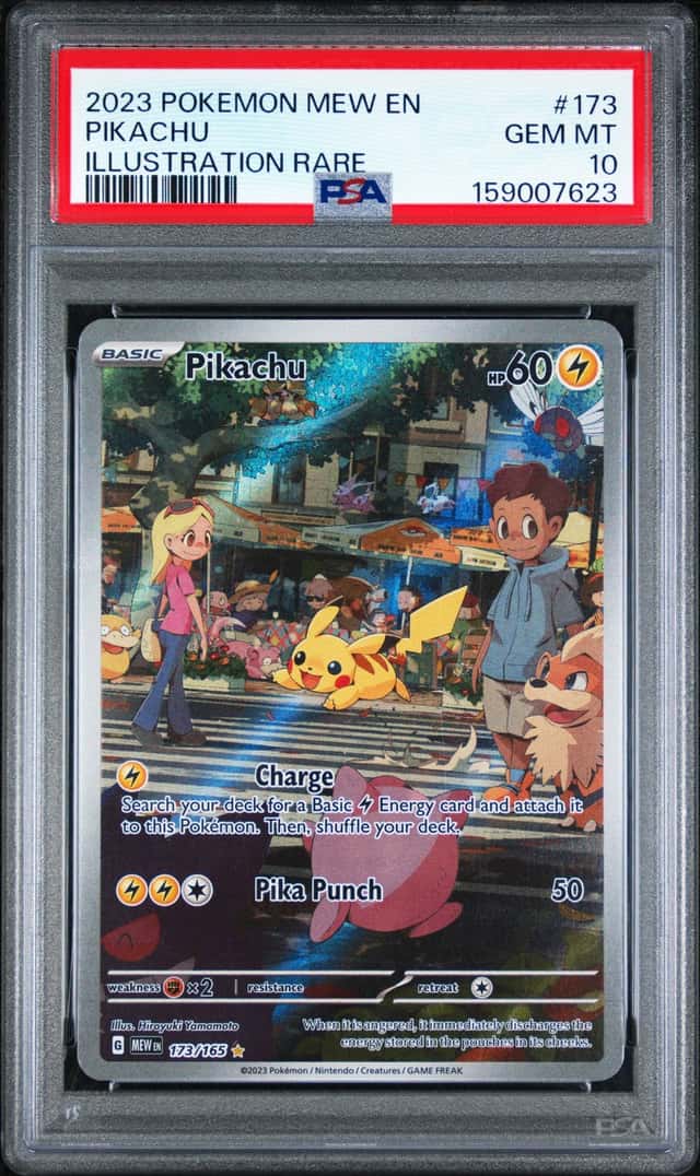 2023 POKEMON MEW EN-151 ILLUSTRATION RARE #173 PIKACHU PSA 10