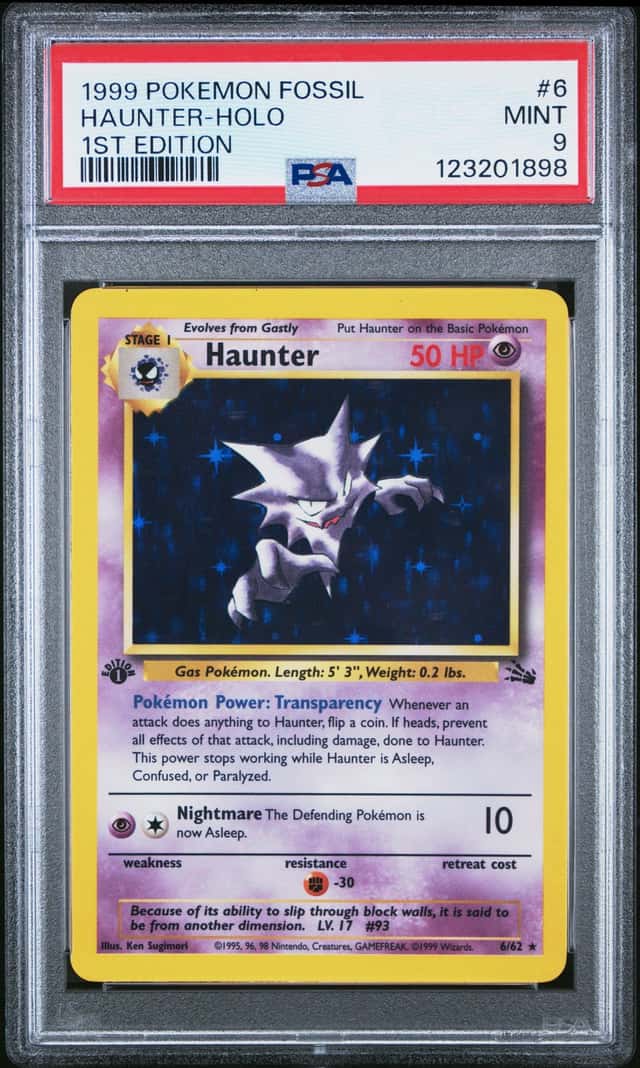 Pokemon Haunter Holo Fossil 6/62 1st Edition PSA 9 Mint