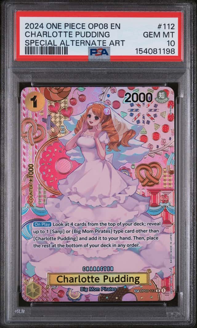 2024 One Piece OP08 EN Special Alternate Art #112 Charlotte Pudding PSA 10