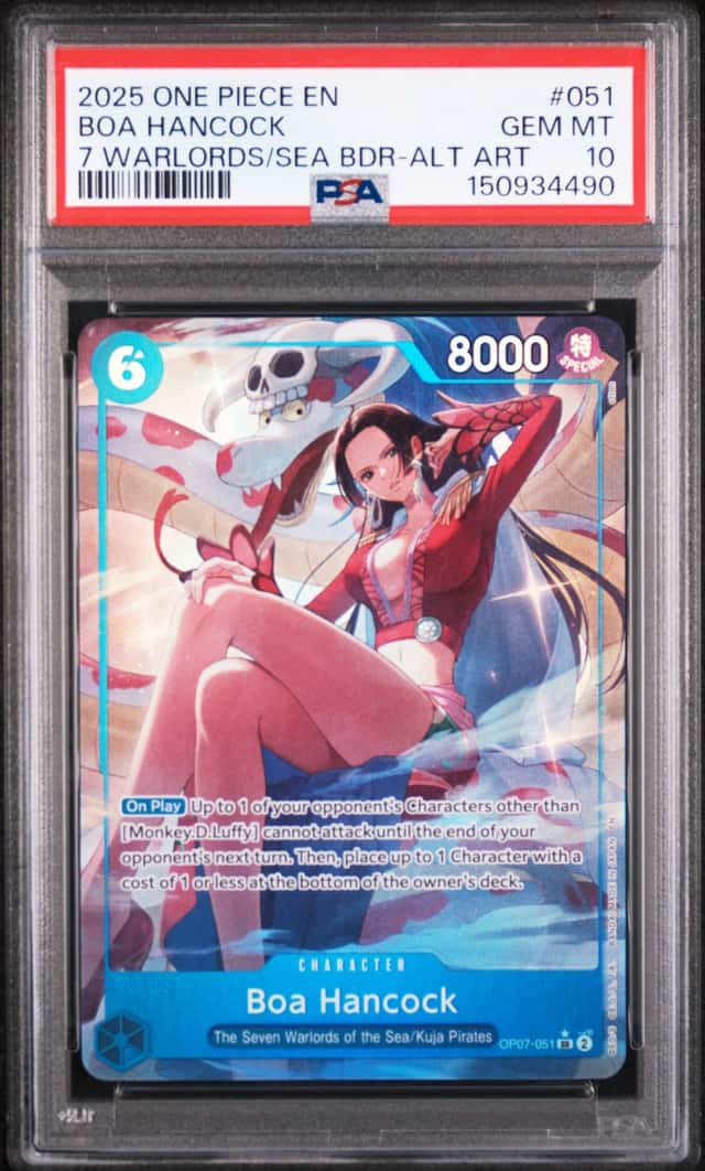 2025 ONE PIECE SEVEN WARLORDS OF THE SEA BINDER SET #051 BOA HANCOCK PSA 10
