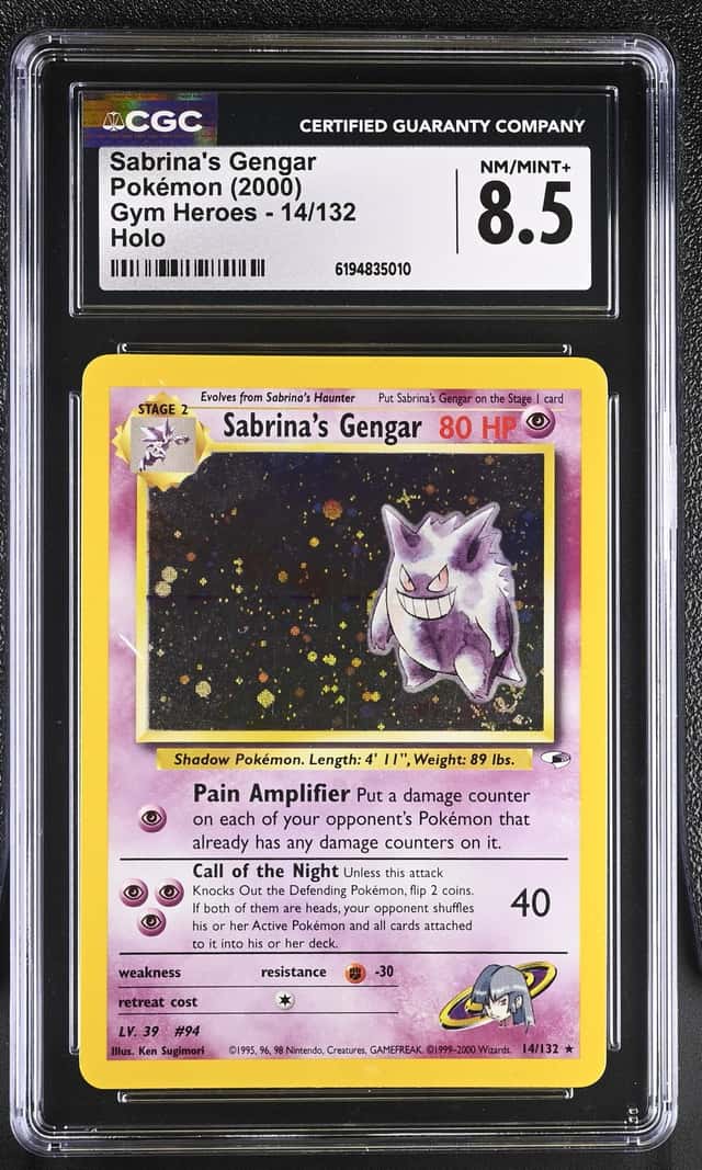 2000 Pokemon Gym Heroes Holo Sabrina's Gengar #14 CGC 8.5 NM-MT+
