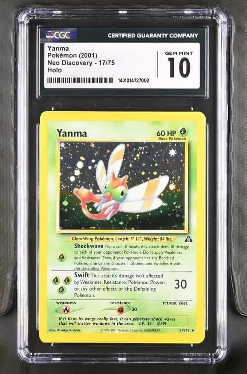 2001 Pokemon Neo Discovery Holo Yanma #17 CGC 10 GEM MINT