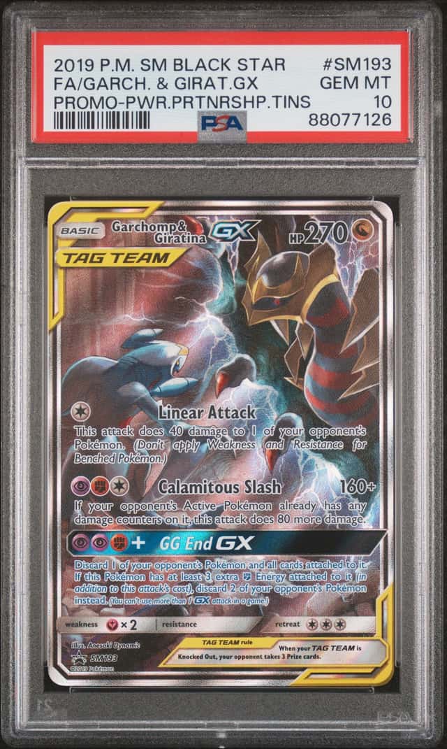 Pokemon Garchomp & Giratina Gx Sm Promo SM193 Power Partnership Tins PSA 10