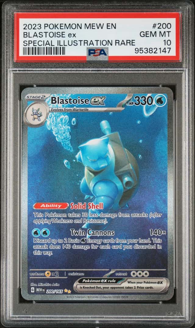 PSA 10 Pokémon Scarlet & Violet 151 Blastoise EX 200/165 Special Illustration