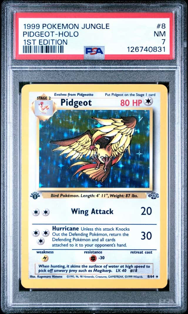 Pidgeot  8/64 - Jungle Set - 1ST EDITION - HOLO - RARE - PSA 7