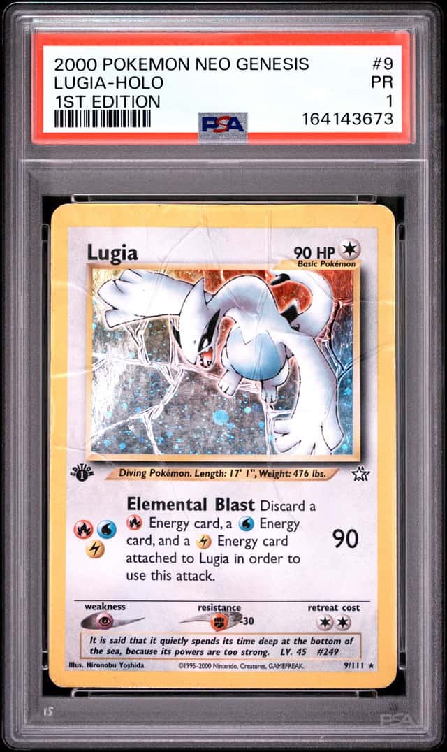 2000 POKEMON NEO GENESIS 1ST EDITION #9 LUGIA-HOLO PSA 1