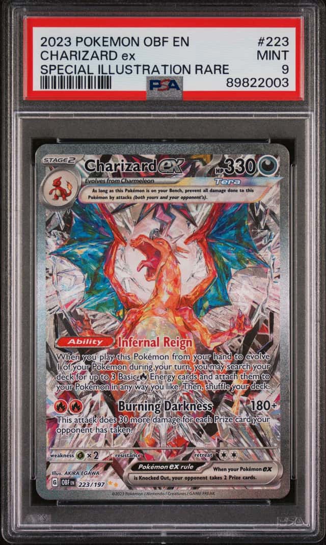 2023 Pokemon Obsidian Flames #223 Charizard Ex Special Illustration Rare PSA 9
