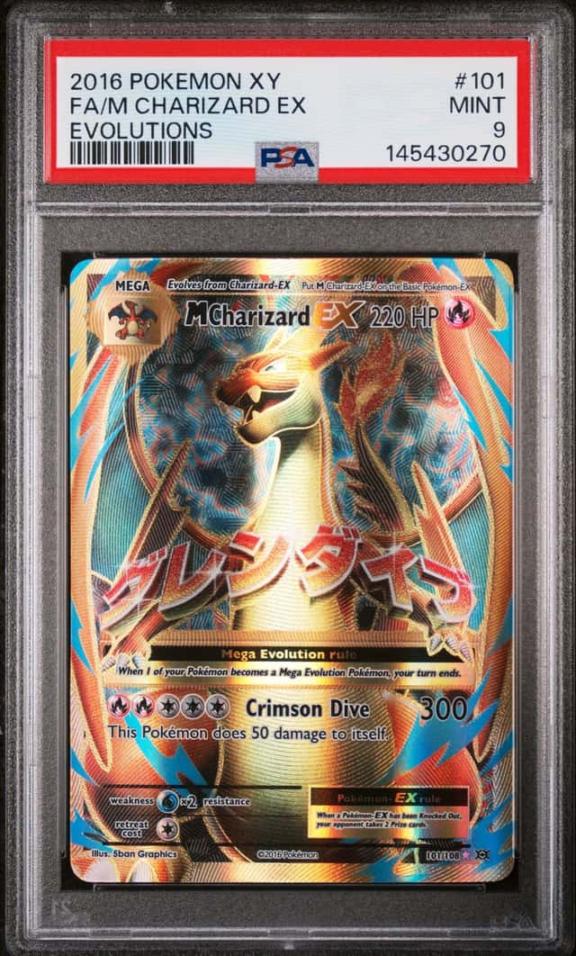 2016 Pokemon XY Evolutions #101 Full Art M Charizard EX PSA 9 MINT