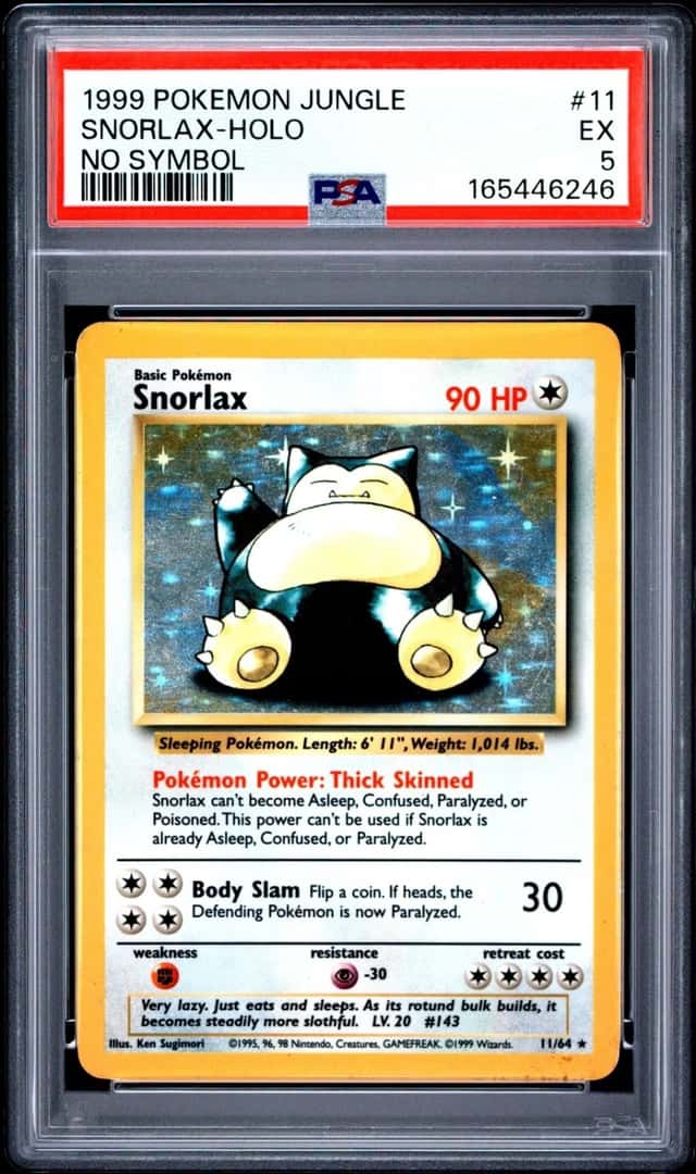 165446246 Snorlax 1999 Pokemon Jungle #11/64 PSA 5