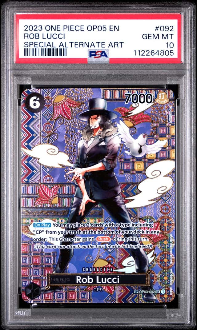  ONE PIECE ROB LUCCI 2023 AWAKENING OF THE NEW ERA #092 SPECIAL ALT ART PSA 10