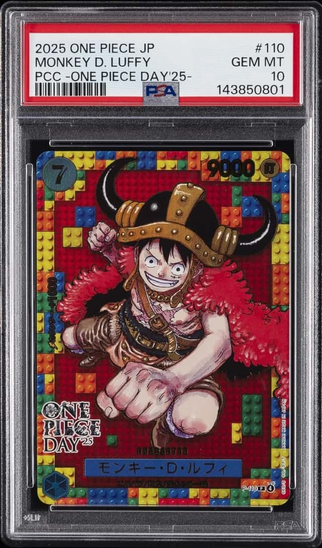 2025 ONE PIECE JAPANESE PREMIUM CARD COLLECTION #110 MONKEY D. LUFFY PSA 10
