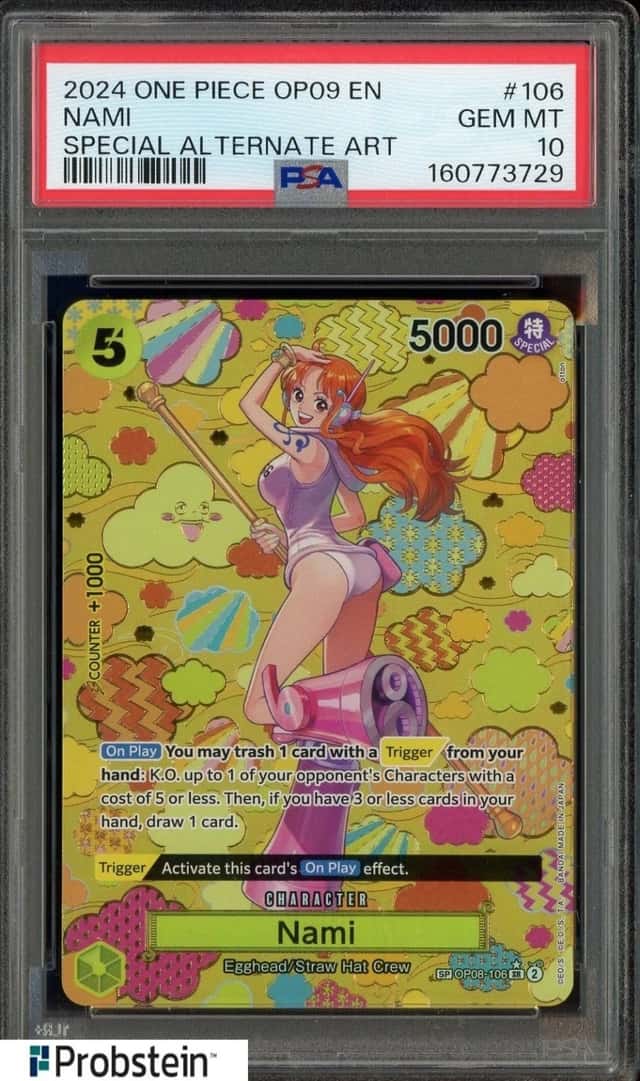 2024 One Piece OP09 EN Special Alternate Art #106 Nami PSA 10 GEM MINT