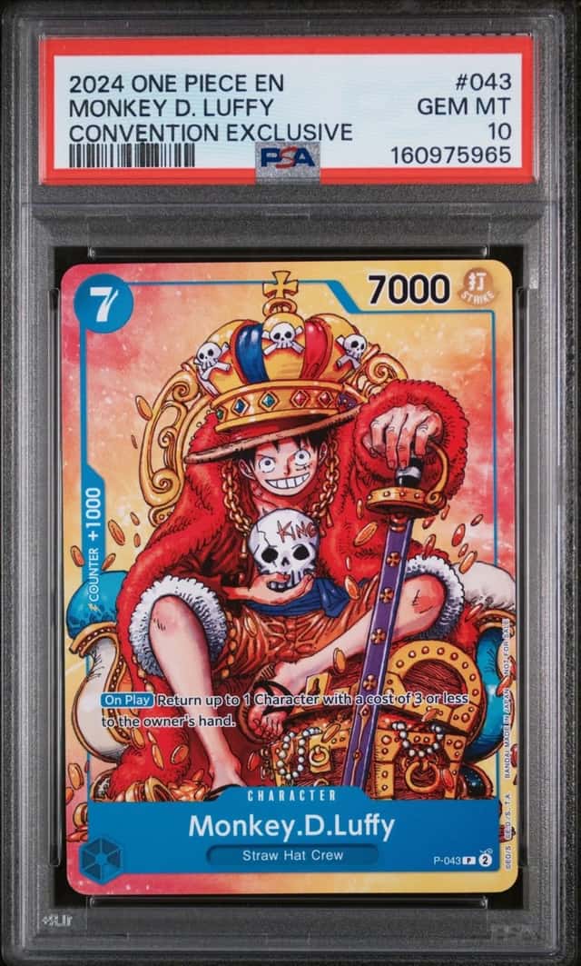 2024 ONE PIECE PROMOS CONVENTION EXCLUSIVE #043 MONKEY D. LUFFY PSA 10